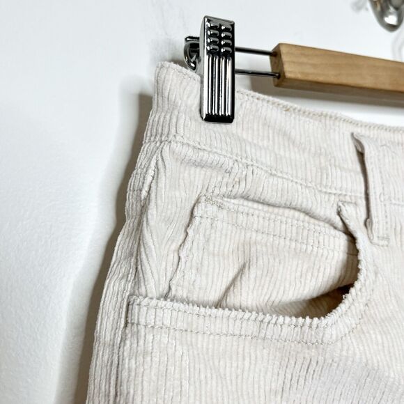 Levis Premium 70s High Flare Corduroy Pants Ivory White Womens 29 Bell Bottom - Picture 3 of 10